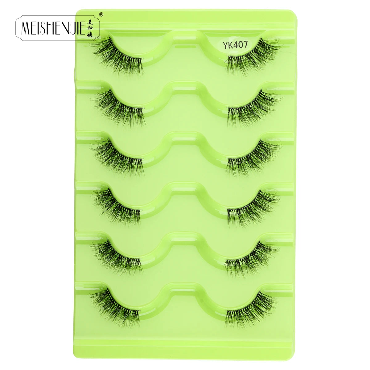 Hot Sale 3/5/6 Pairs 3D Mink Lashes Natural Long Cat Half Eyelashes Wispy Fluffy Manga Lashes Makeup Tools Faux Cils maquillaje