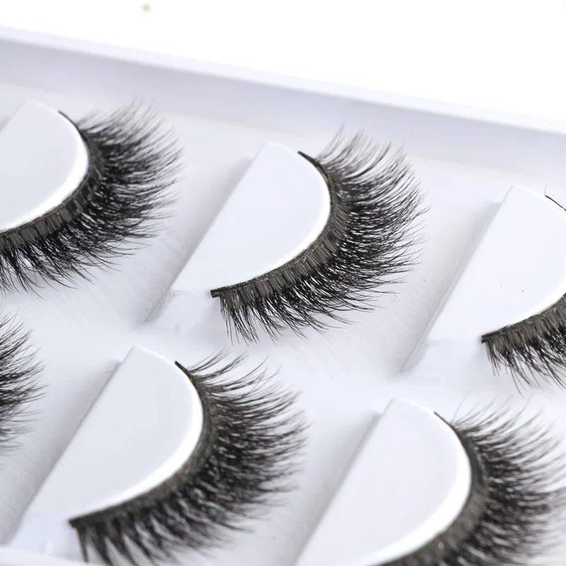 3/5 Pairs Fake Lashes Natural Long False Eyelashes Extension Fluffy 3D Mink Lashes Wispy Strip Eyelashes Makeup Tools maquillaje