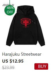 Punk Lyrical Print Clothing Oversized Hip Hop Pullover Streetwear Men's Hoodies Harajuku Fashion Tops Goth Hooded Sweatshirt Y2K