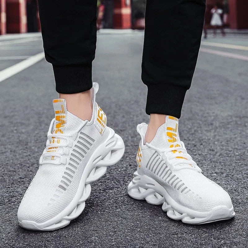 MAEDEF Men Shoes Comfortable Casual Sneakers Breathable Platform Running Shoes Man Mesh Tenis Sport Shoes Waling Tenis Masculino