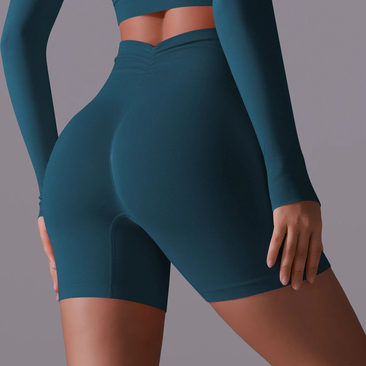 Women Yoga Shorts High Waist Workout Shorts Fitness Yoga Lift Butt Fitness Ladies Yoga Gym Running Short Pants Sportswear