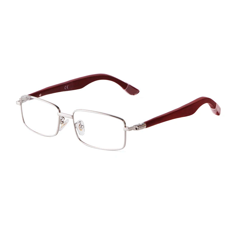 Luxury Brown Rimless Rectangle Men Sunglasses Clear Lens Wood Square Sun Glasses Spectacle Plain Frameless Women Eyewear Shades