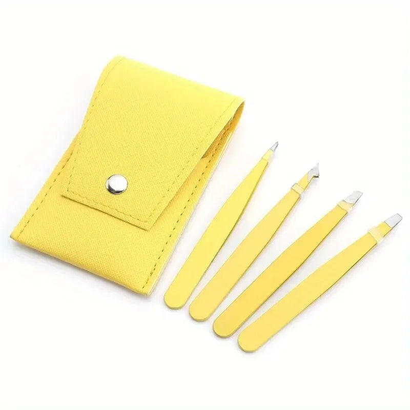 Eyebrow Tweezer Beauty Fine Hairs Puller Stainless Steel Slanted Brow Clips Hair Removal Makeup Tools
