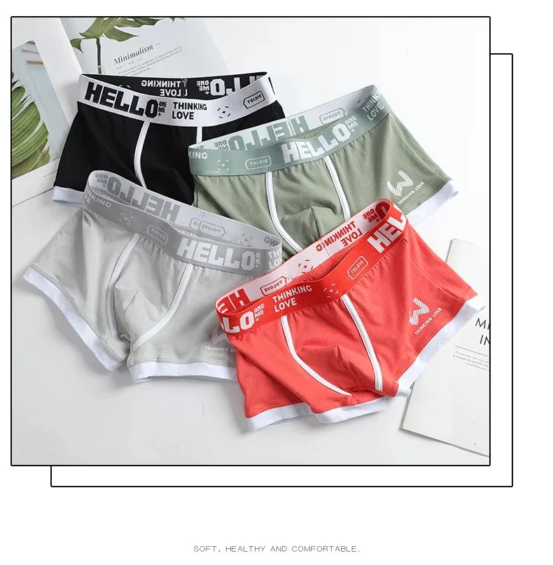 Men Panties Cotton BoxerShorts Man Underwear Mens Boxers Breathable U Convex Male Underpants Sexy Plus Size cuecas calzoncillos