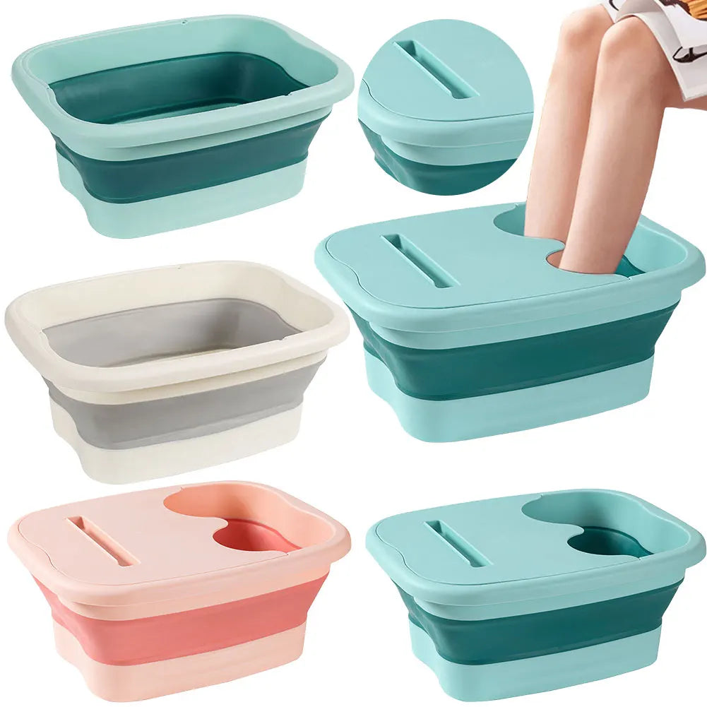 Footbath Massage Bucket Easy To Store Foldable Foot Bath Tray Collapsible Foot Soak Bucket for Relaxing and Pain Relief