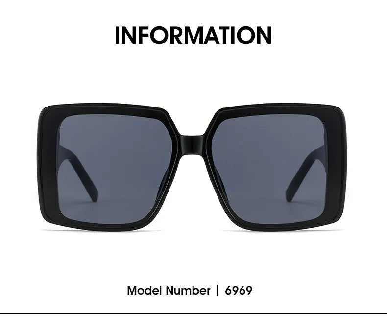 New Luxury Oversized Men Sunglasses Brand Designer Sun Glasses For Women Fashion Gradient Square Shades