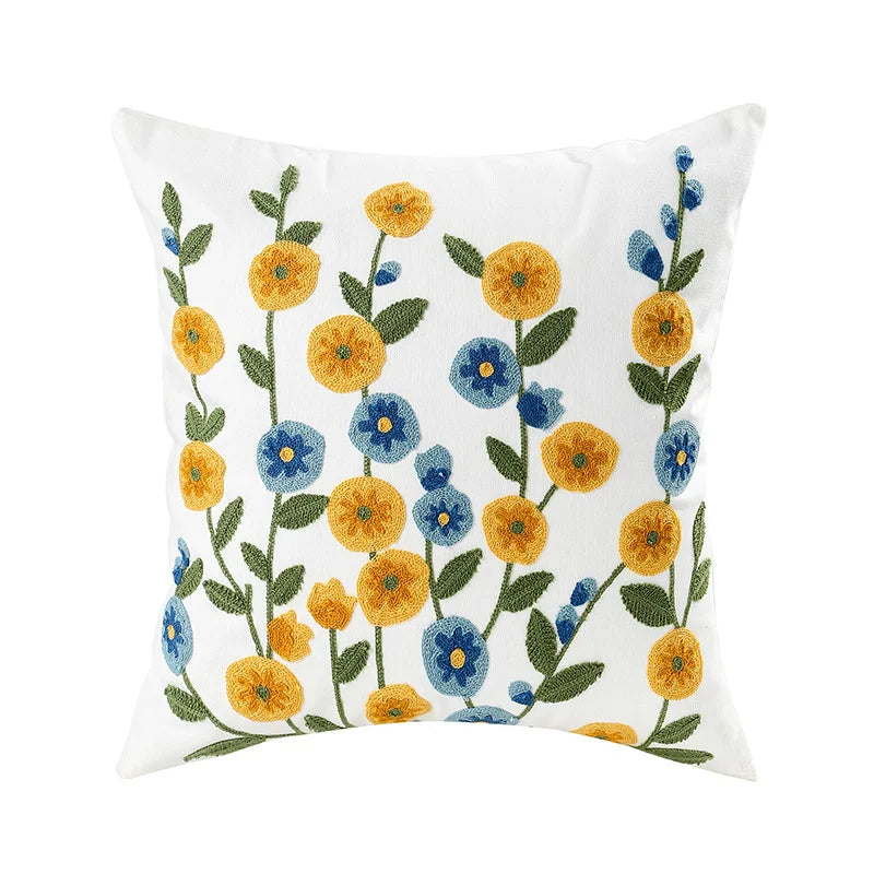 Bohemian Pillow Cover Canvas Towel Embroidered Throw Pillow Case Decor Home Sofa Cojines Cushion Covers Office Supplies 45x45
