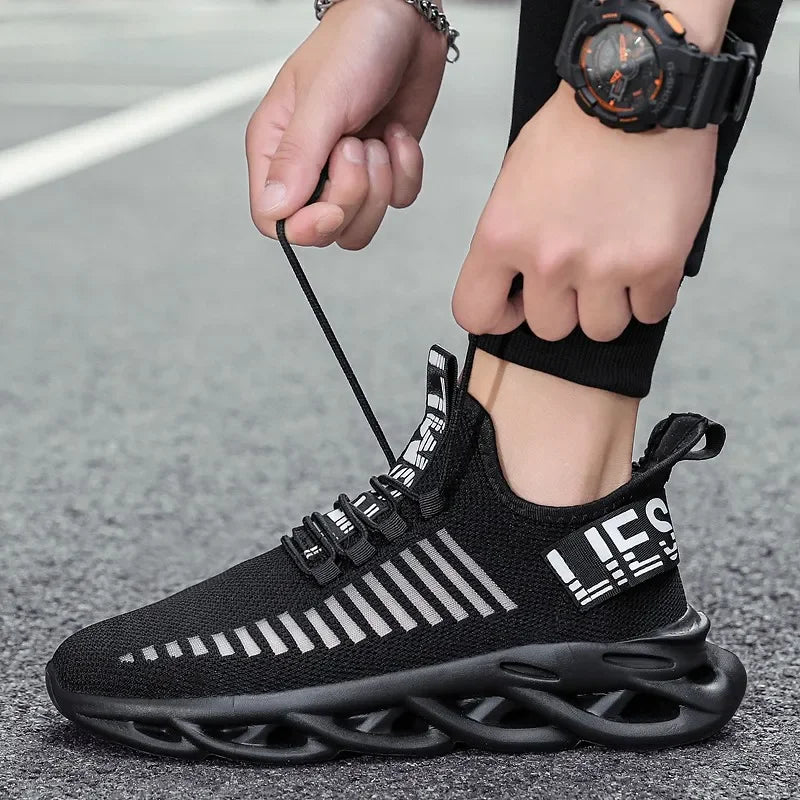 MAEDEF Men Shoes Comfortable Casual Sneakers Breathable Platform Running Shoes Man Mesh Tenis Sport Shoes Waling Tenis Masculino