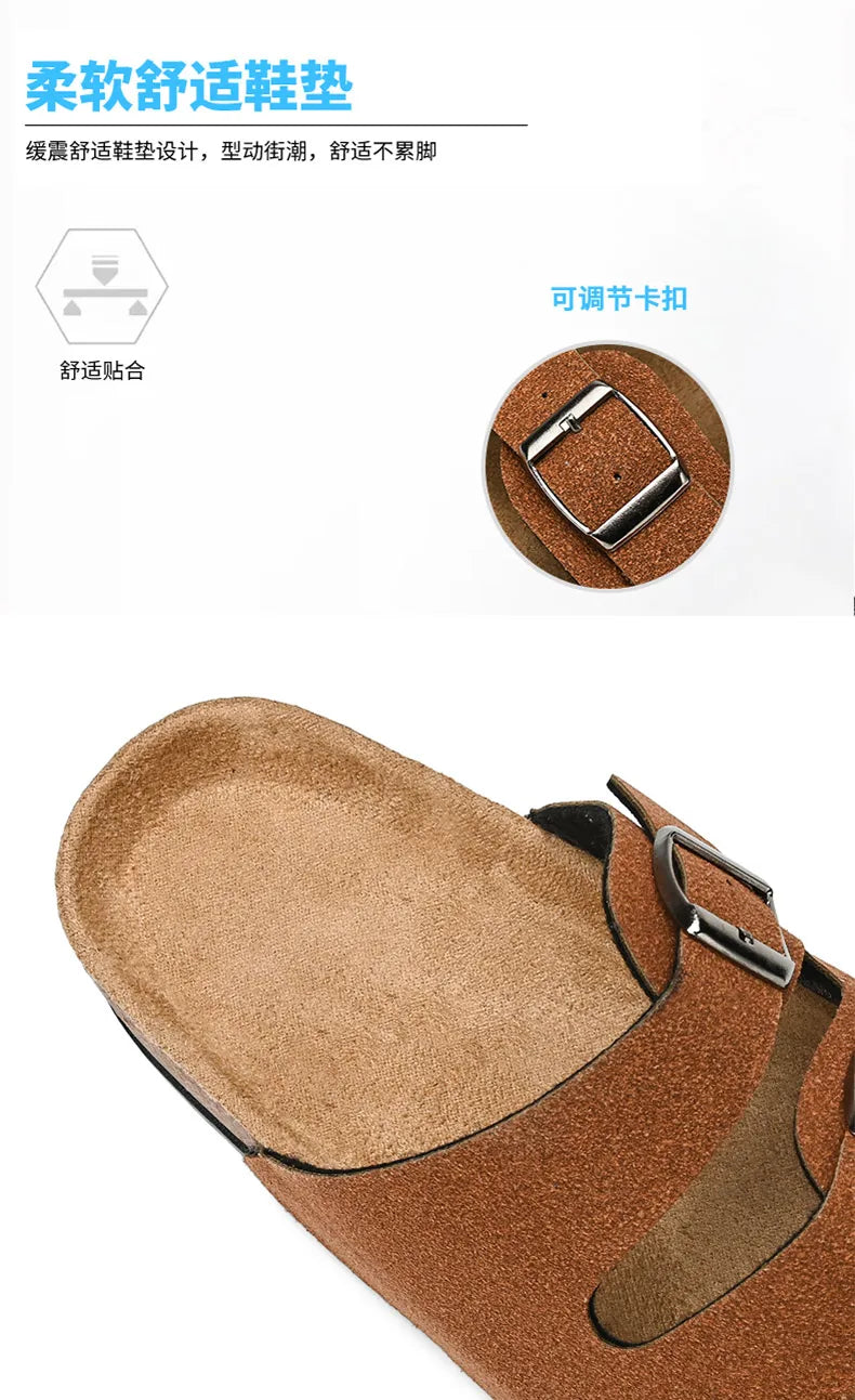 Men's Summer Sandals for Men 2024 Adult Leather Men's Sandal Man Beach Sandals Original Brands Shoes Trend Trending Comfortable