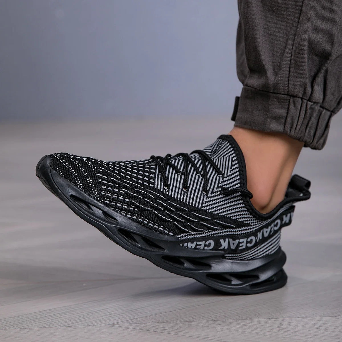 YRZL Sneakers Men Mesh Breathable Running Sport Shoes Man Light Soft Thick Sole Hole Mens Shoes Athletic Sneakers for Men