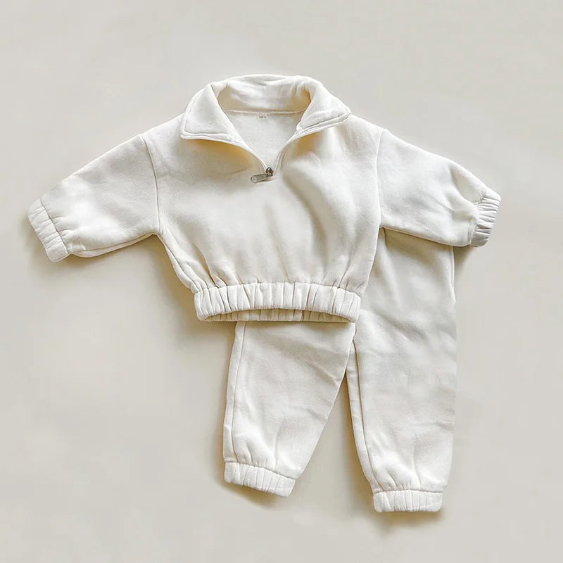 Kids Sportswear Suits for Children Warm Autumn Winter Fleece Jacket + Pant Baby Kids Boy Girl Tracksuits Clothes Outfit