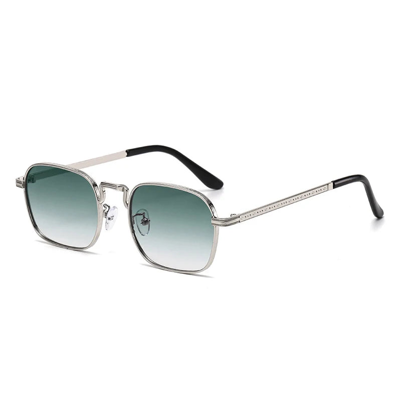 New Square Oval Metal Sunglasses Fashionable Retro Men Sunglasses Women Personalized Uv Resistant Eyeglass Luxury Design Uv400 