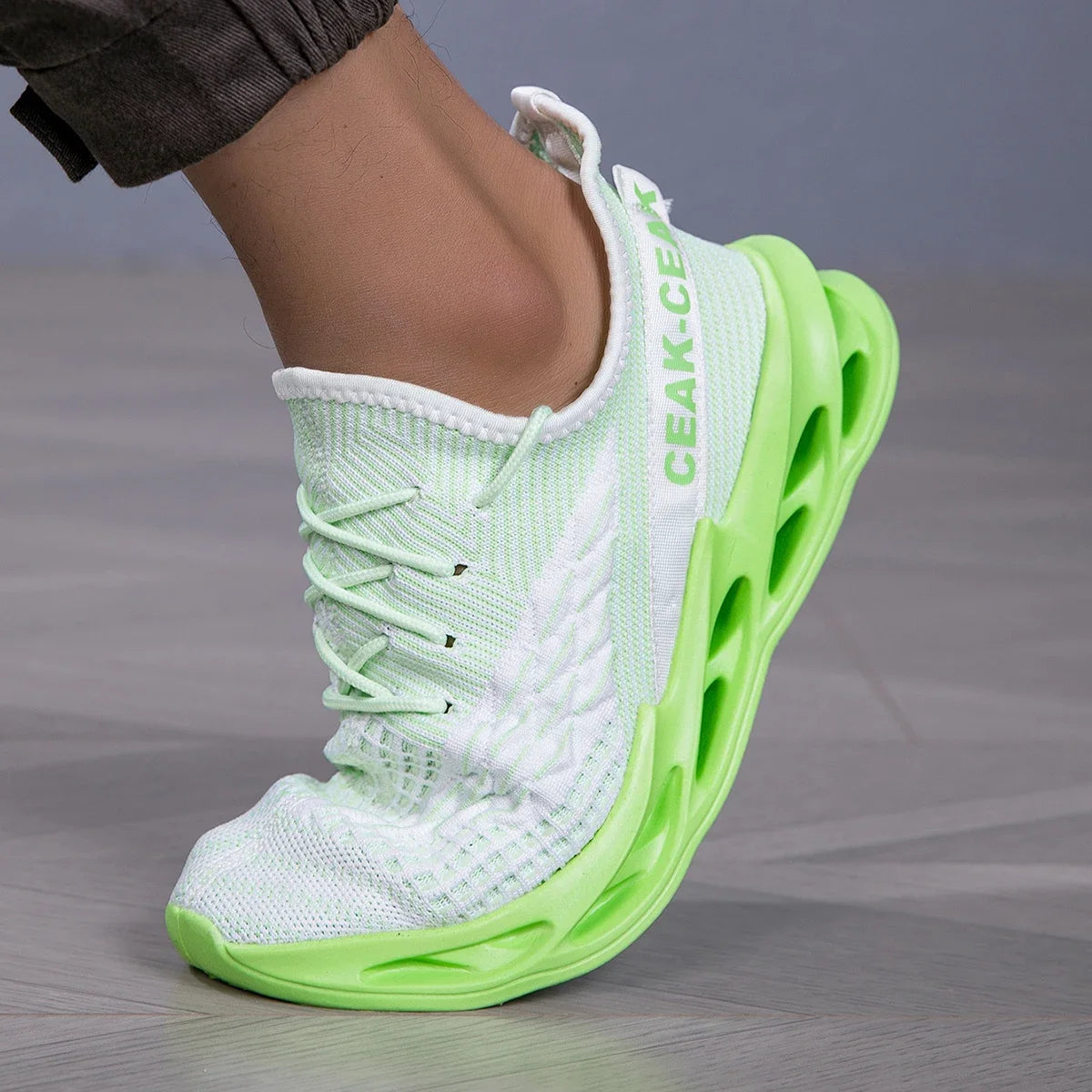 YRZL Sneakers Men Mesh Breathable Running Sport Shoes Man Light Soft Thick Sole Hole Mens Shoes Athletic Sneakers for Men