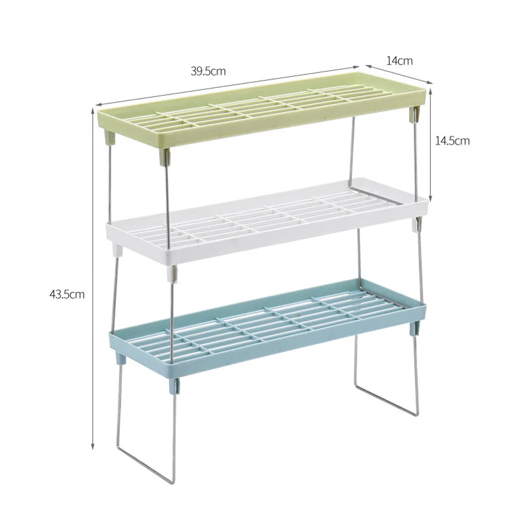 Home Storage Rack Standing Rack Kitchen Countertop Storage Organizer Shelf Holder Rack Practical Home Kitchen Storage Rack