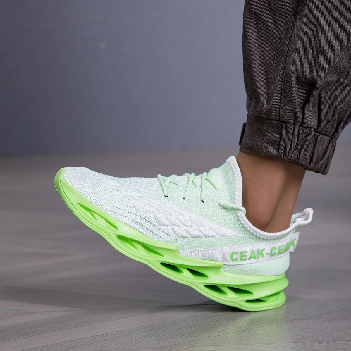 YRZL Sneakers Men Mesh Breathable Running Sport Shoes Man Light Soft Thick Sole Hole Mens Shoes Athletic Sneakers for Men