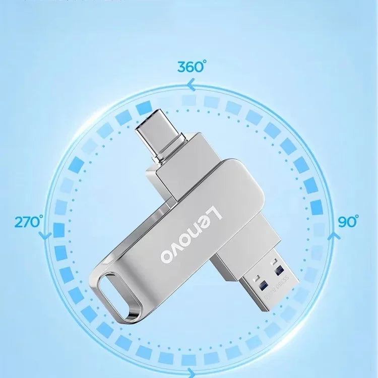 Lenovo 16TB USB 3.0 Flash Drive U Disk Type-C Interface High Speed Transfer 8TB 4TB Large Capacity Metal Pendrive Memoria Stick