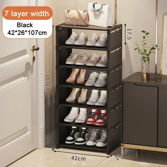 Shoes Rack Organizer Stackable Shoe Cabinet Space Saving Shoes Storage Rack Multi-layer Adjustable Shoe Cabinet Home Storage