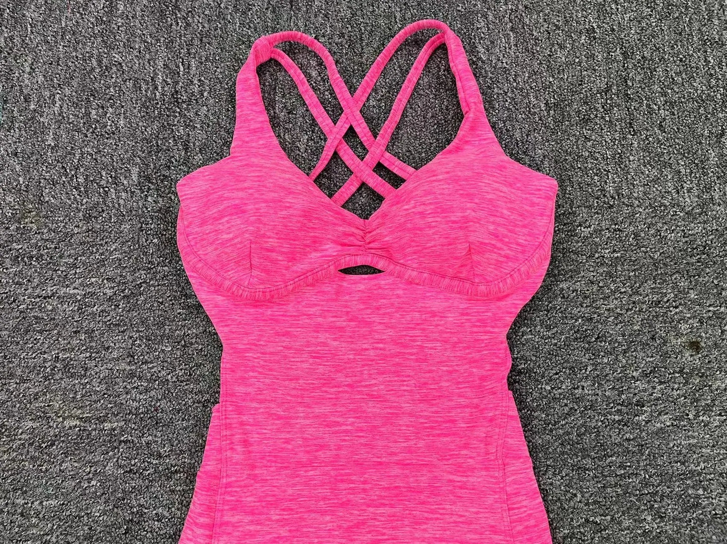 Sexy Cross Backless Scrunch Sport Jumpsuits Monkeys Women Sportswear One Piece Gym Yoga Workout Clothing Female Fitness Overalls