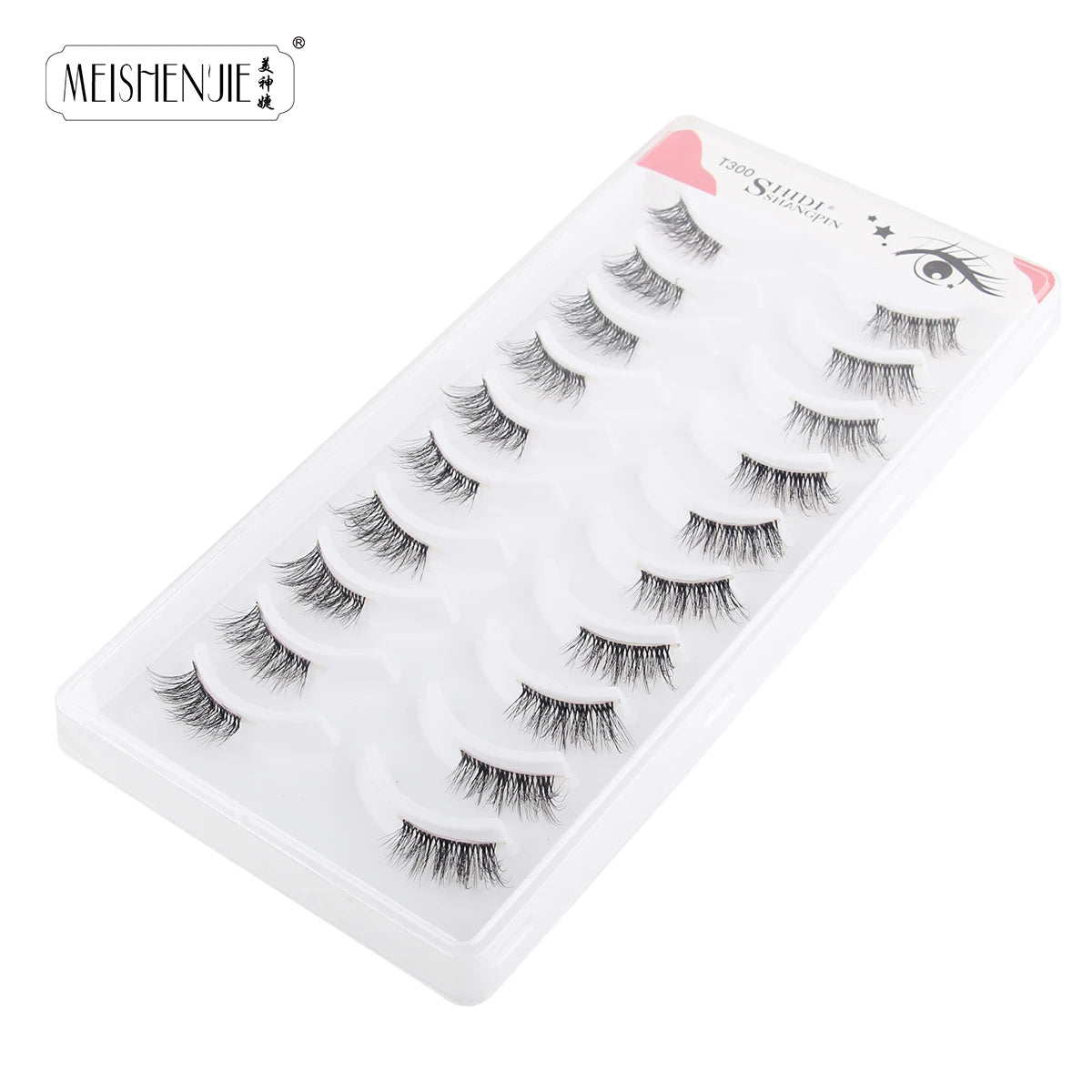 MEISHENJIE New 10 Pairs Half Lashes Natural Long 3d Mink False Eyelashes Reusable Fluffy Faux Cils Extension Makeup Tools Lashes