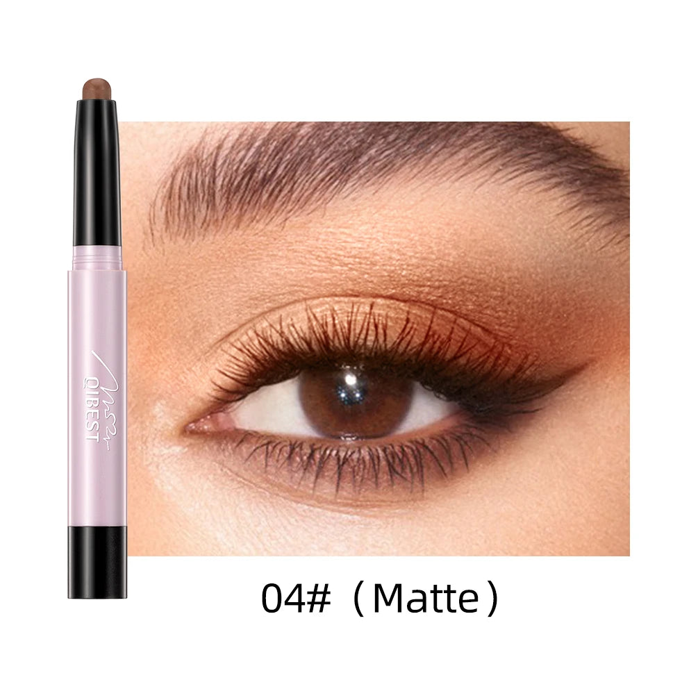 12 Colors Pearlescent Eyeshadow Pencil Waterproof Long Lasting Glitter Shimmer Eye Shadow Pen Eyeliner Stick Eyes Makeup Tools