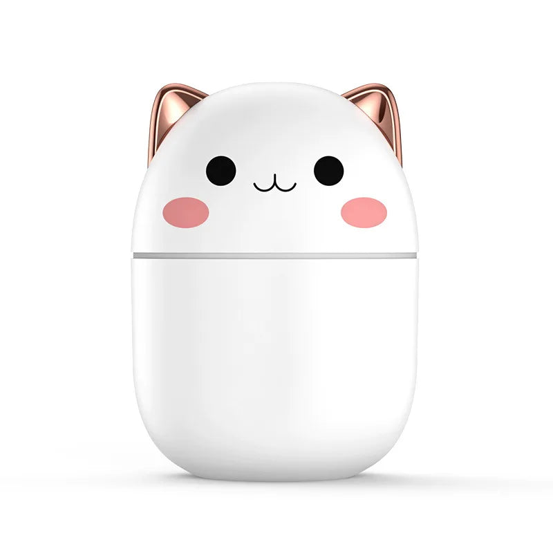 Hot Sale 250ml Cute Cat Air Humidifier Diffuser USB Mist Maker Mini Humidificador with Night Light