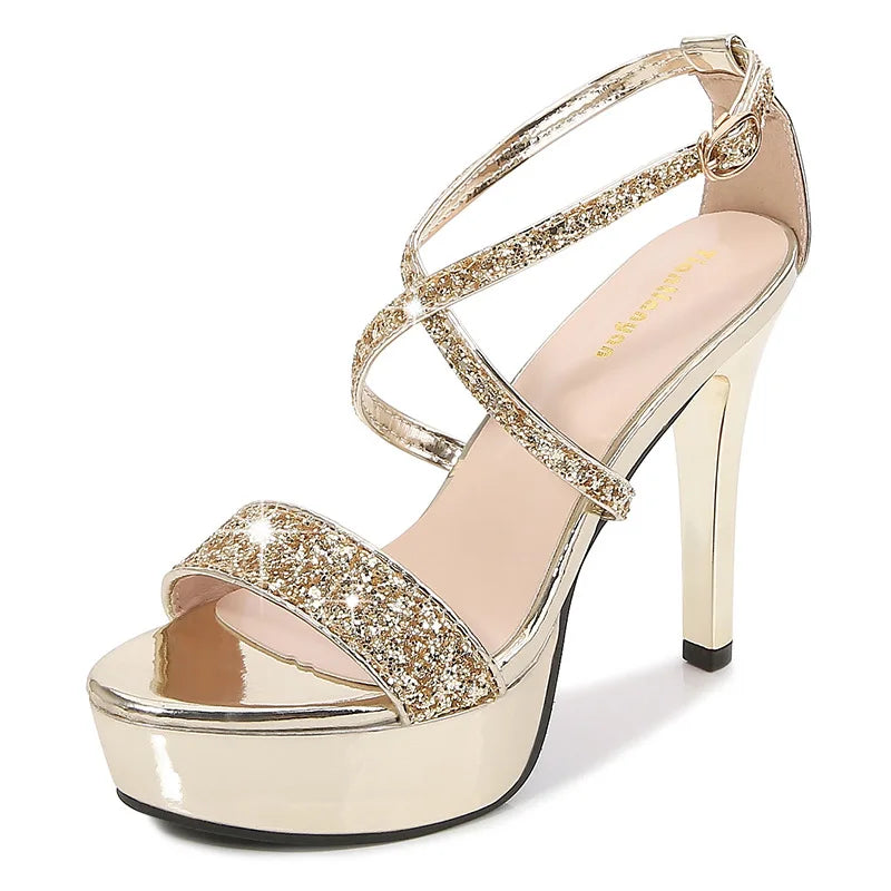 Plastic Sandal Large Size 2025 Summer High Heels Low-Heeled Shoes With Strap Suit Female Beige Transparent Big High-heeled Low-h