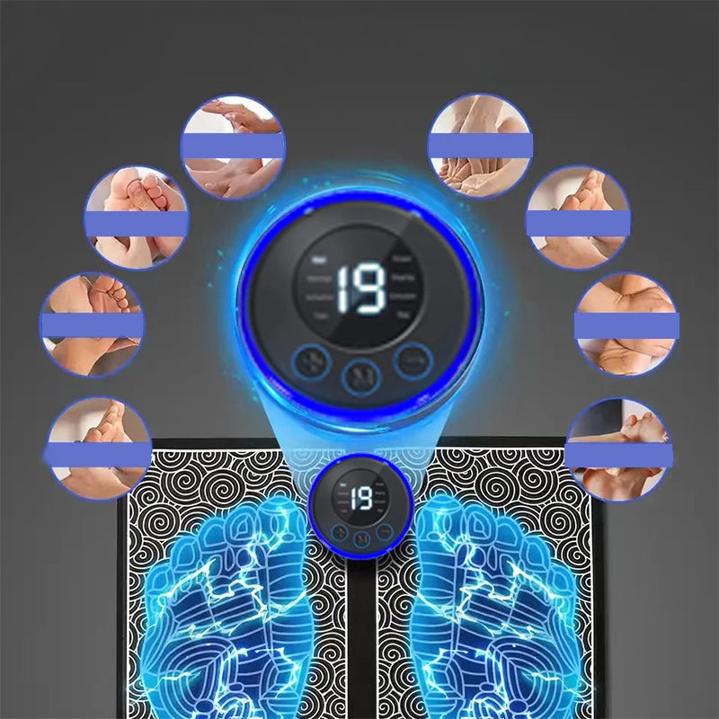 Intelligent Massage Foot Pad Cervical Neck Massager Patch Multi-Stage Adjustable Muscle Massager Combination Set