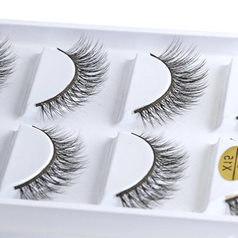 3/5 Pairs Fake Lashes Natural Long False Eyelashes Extension Fluffy 3D Mink Lashes Wispy Strip Eyelashes Makeup Tools maquillaje