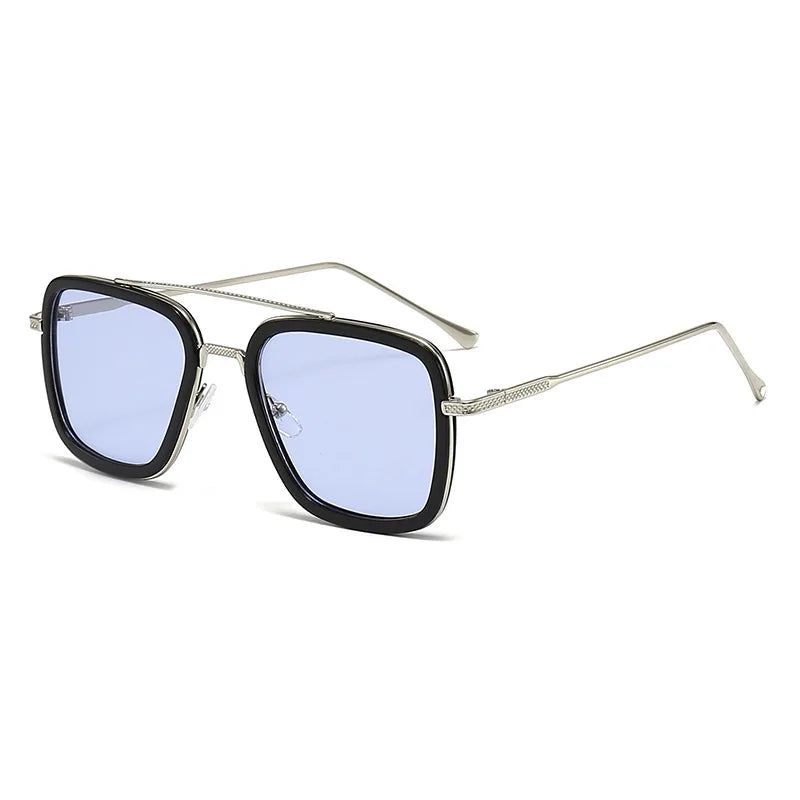 2024 New Square Men Sunglasses Fashion Metal Steampunk Sun Glasses For Women Trendy Outdoor Shades Eyewear Unisex Accessory