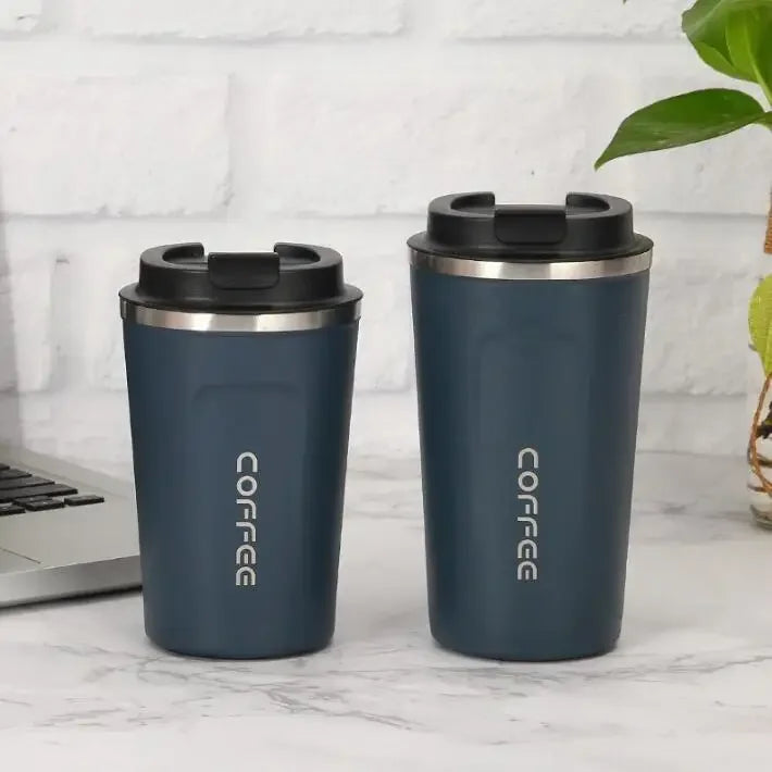 Coffee Tumbler Double Wall Stainless Steel Insulated Travel Mug for Hot Cold Drinks Sleek Design Portable Outdoor Cup