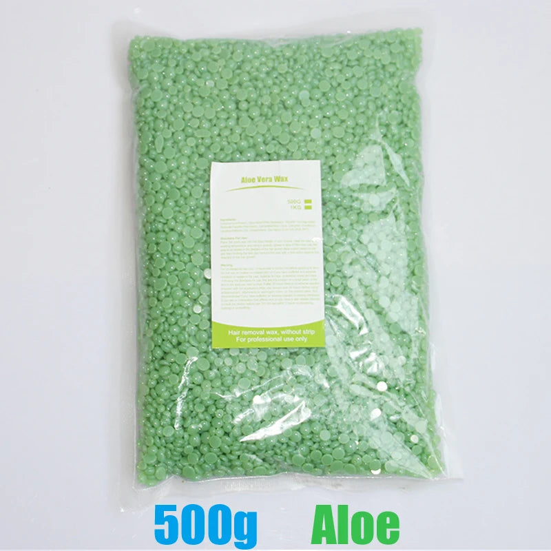 Hard Wax Beads Wax Beans for Hair Removal Sensitive Skin with Strawberries FormulaPerfect for Full Body Facial Brazilian Bikini