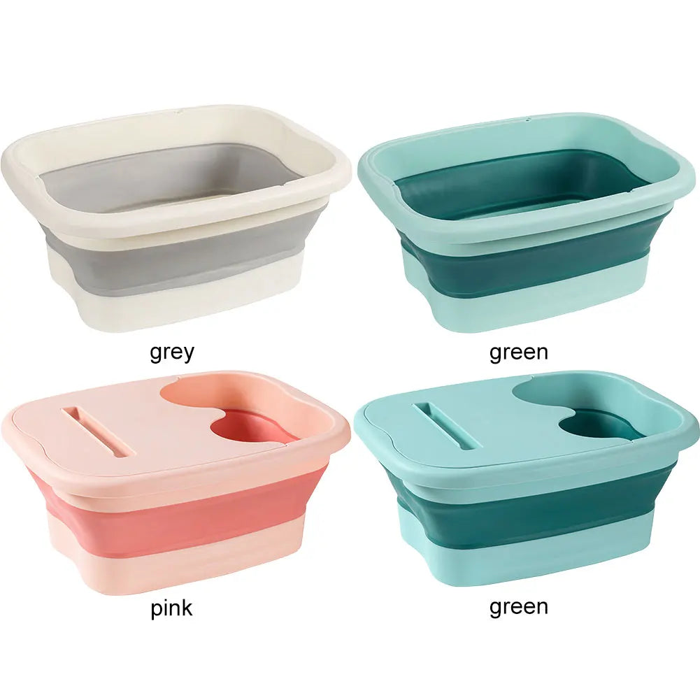 Footbath Massage Bucket Easy To Store Foldable Foot Bath Tray Collapsible Foot Soak Bucket for Relaxing and Pain Relief