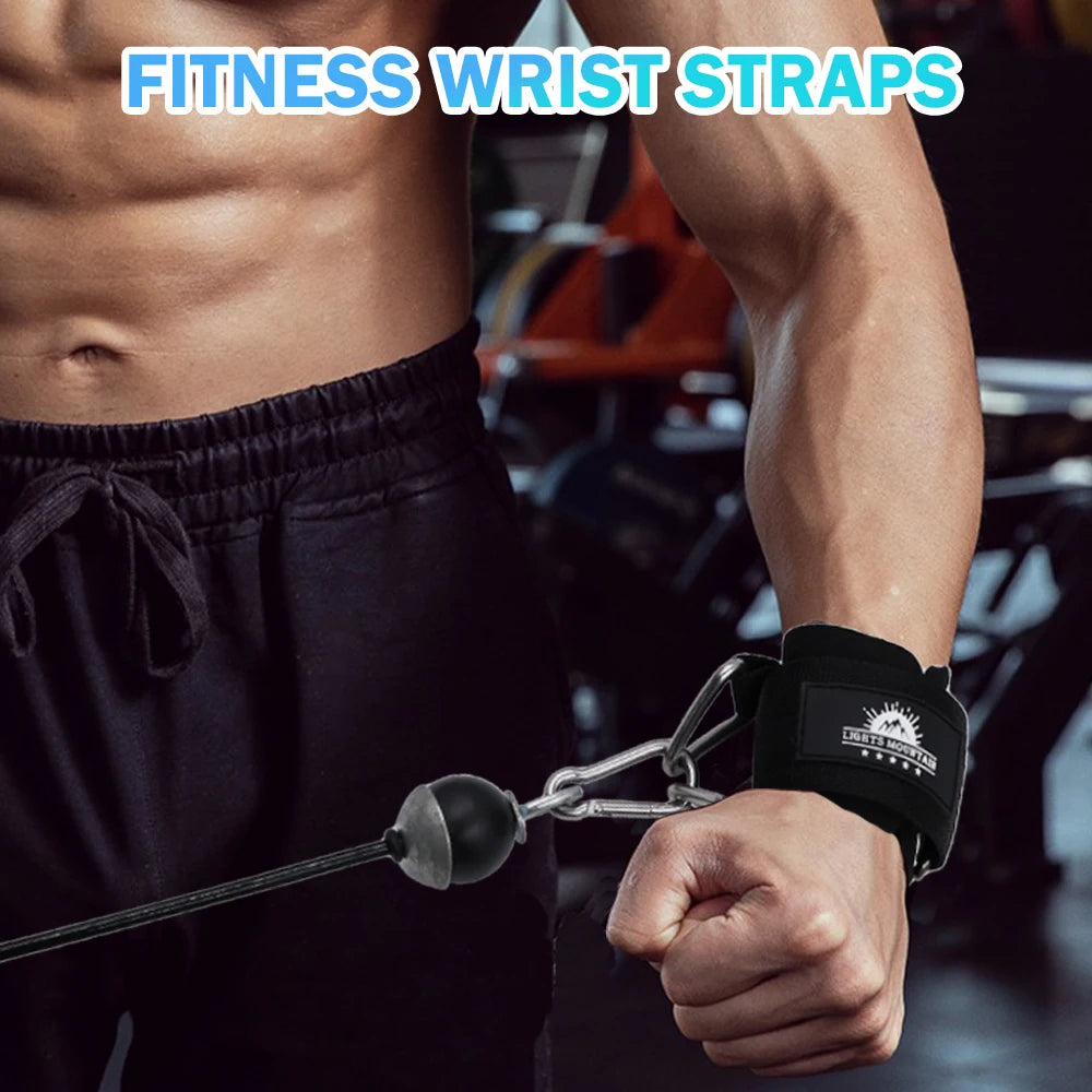 Adjustable Wrist Cuffs Neoprene Padded Straps for Cable Machines Resistant Band Strength Training Fitness Equipment