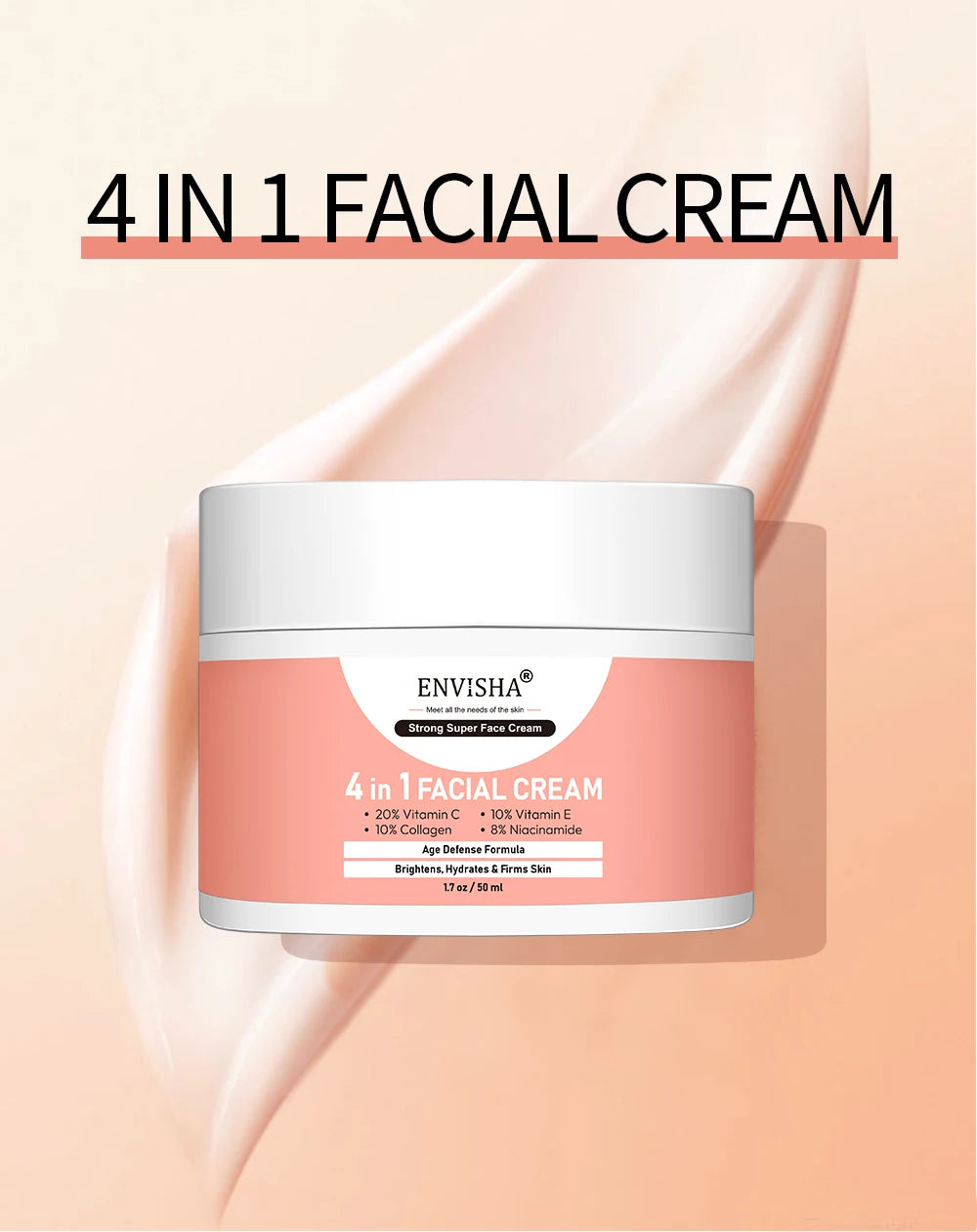 Collagen Facial Cream Face Skin Care Anti-Aging Wrinkle Whitening Deeply Moisturizing Shrink Pores Hyaluronic Acid Niacinamide