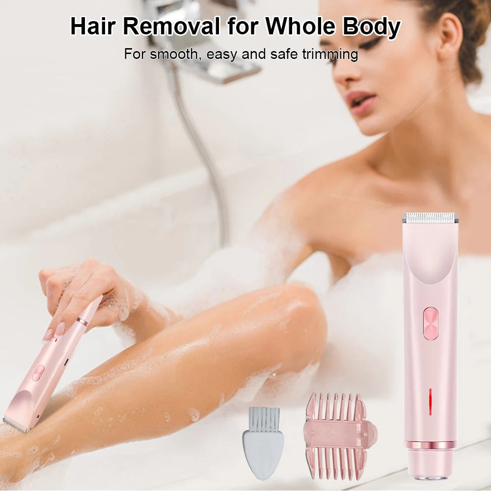 Facial Hair Epilator Electric Double Headed Women Shaver for Bikini Underarm Leg Arm Body Hair Removal 2 in 1 Women Epilator
