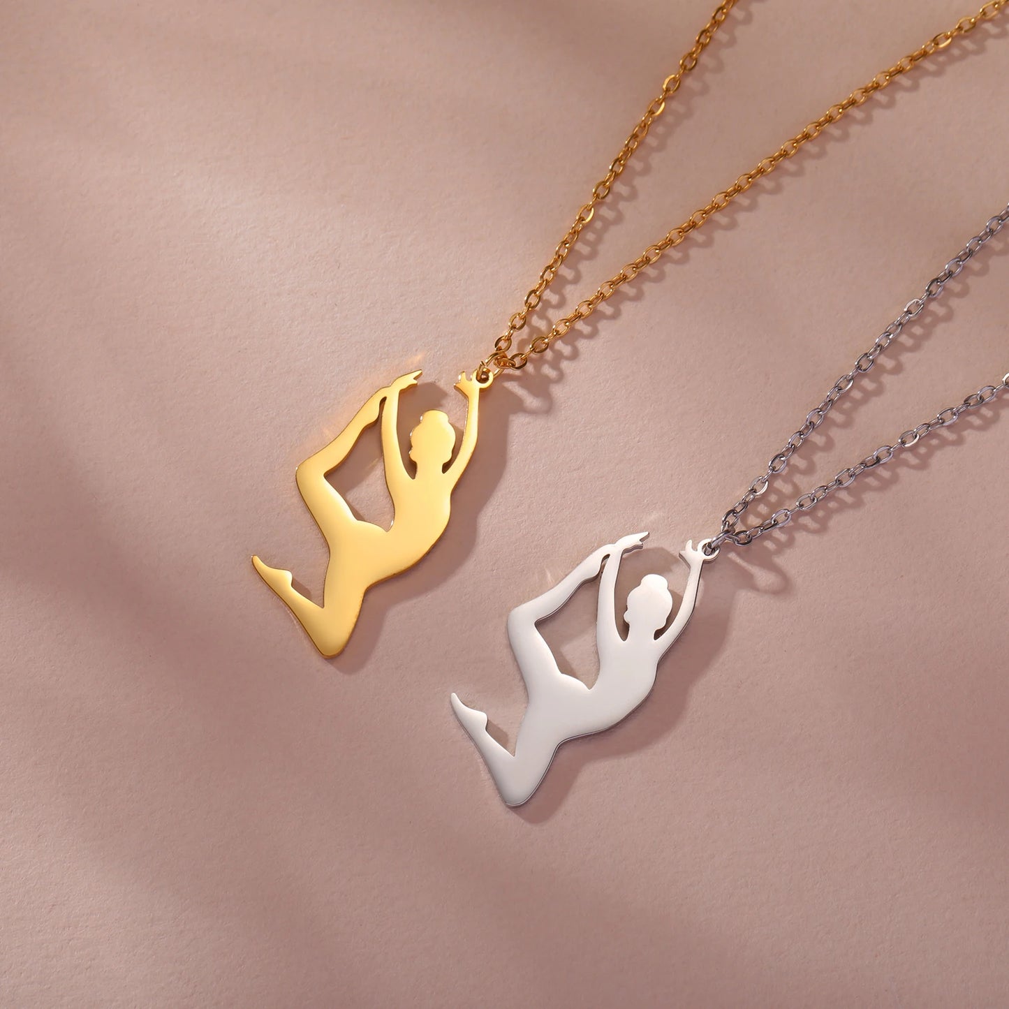 Rhythmic Gymnastics Necklace Women Trend 2025 Gymnast Stainless Steel Jewelry BFF Dancer Girl Sport Accessories Mother Day Gift
