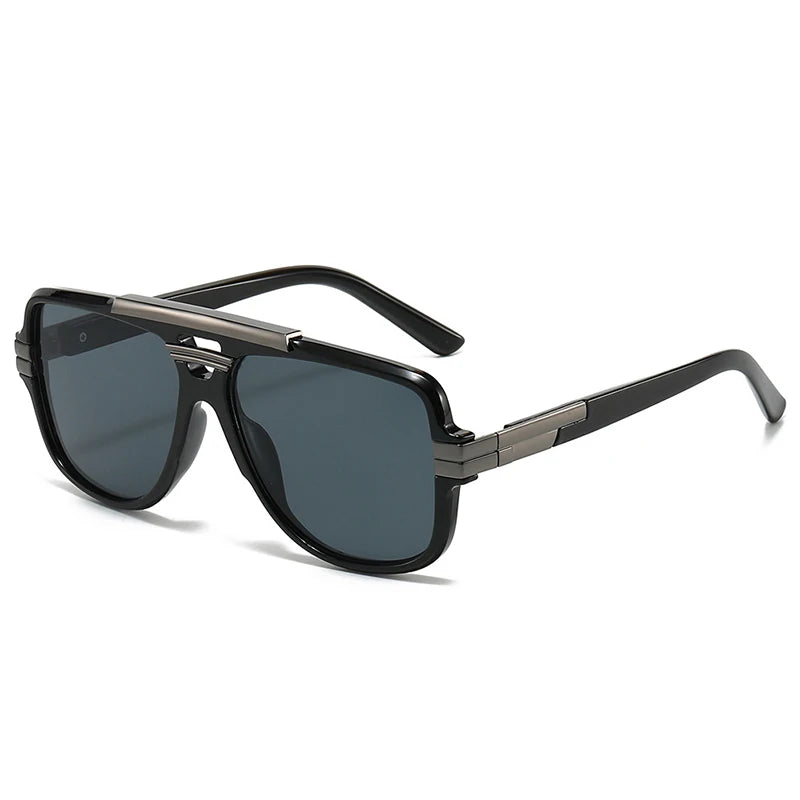 SHAUNA Retro Double Bridges Square Men Sunglasses Fashion Brand Designer Orange Blue Shades UV400 Women Sun Glasses