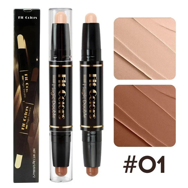 Double-ended Dual-purpose High-light Trimming Stick Three-dimensional Contour Nose Shadow Facial Shape Pencil Face Makeup Stick