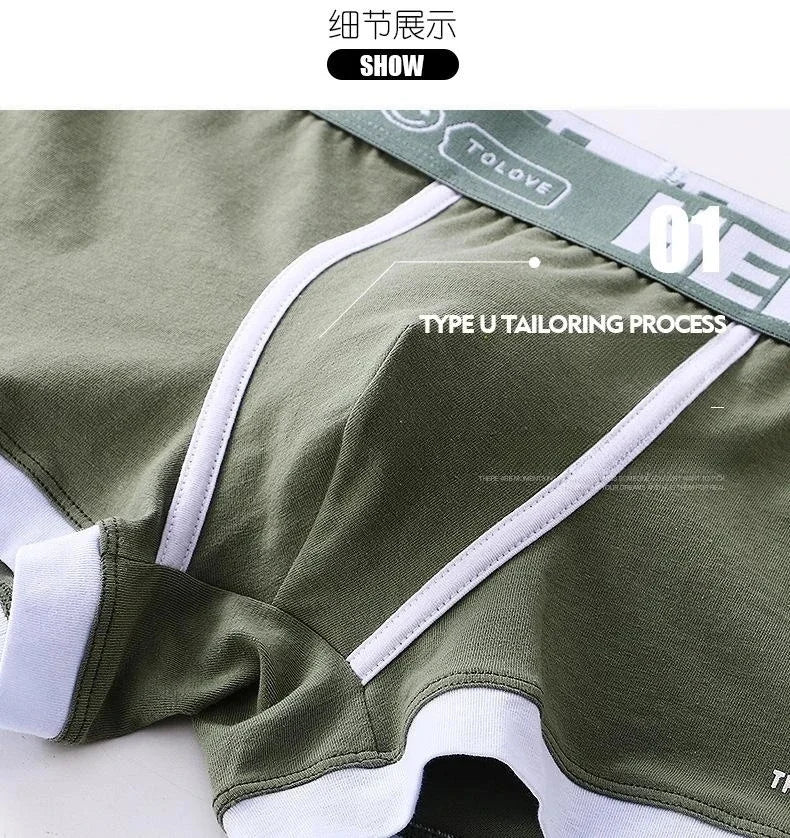 Men Panties Cotton BoxerShorts Man Underwear Mens Boxers Breathable U Convex Male Underpants Sexy Plus Size cuecas calzoncillos