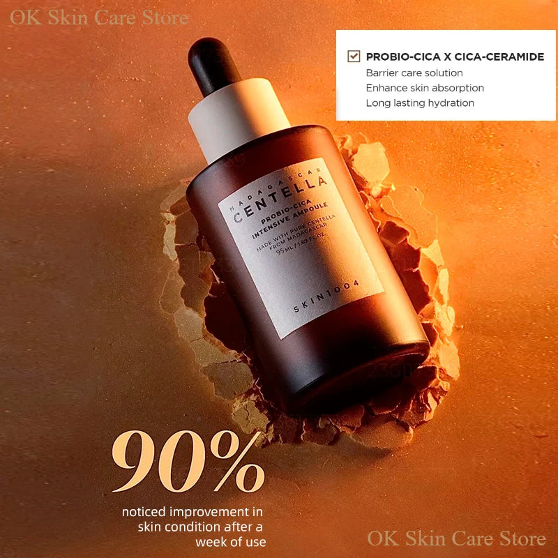 Korean Centella Probio-Cica Essence Toner Ampoule Facial Serum Face Cream and Bakuchiol Eye Cream Skincare Original Products Set