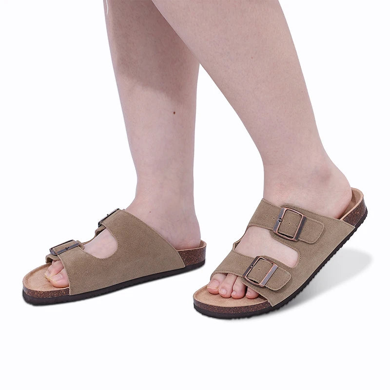 Litfun Fashion Clogs Sandals For Men Woen Summer Cork Footbed Outdoor Beach Slippers Orthopetic Mules Sandal With Arch Support