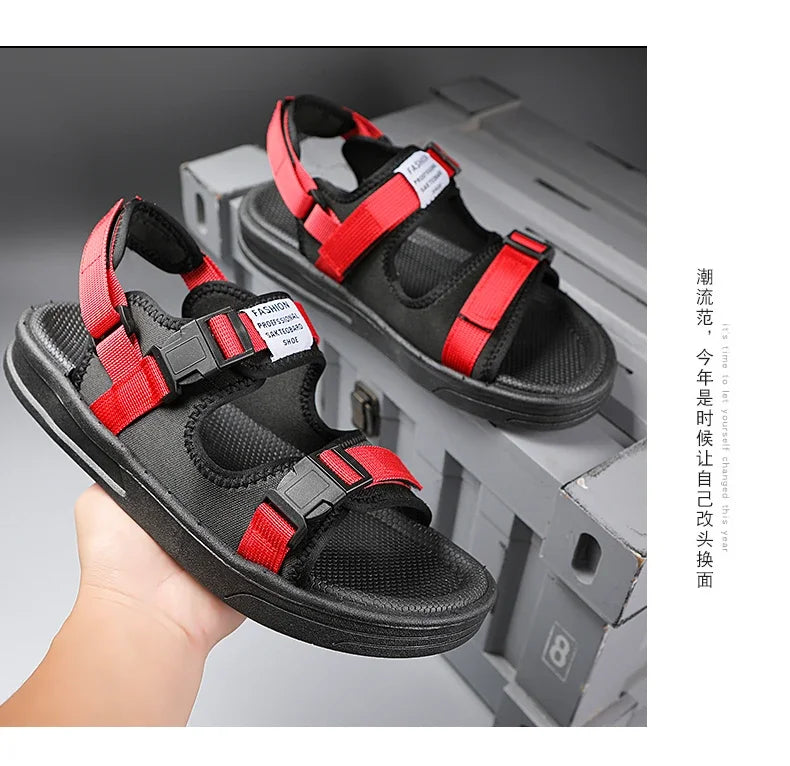 Men Sandals 2024 Trending Men's Luxury Sandals Man Summer 2024 Shiatsu Slippers Flat Sandal Beach Shoes Platform Sandals. Mens