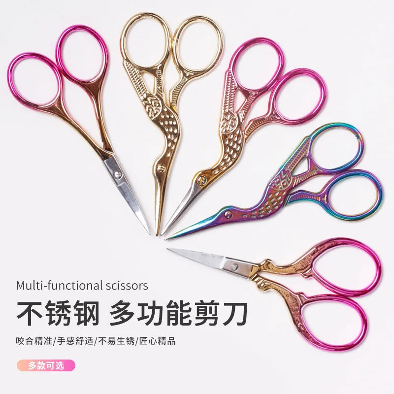Eyebrow Scissor Makeup Eyelash Trimmer Nose Facial Hair Remover Multifunctional Scissors Stainless Steel Nail Cuticle Tools
