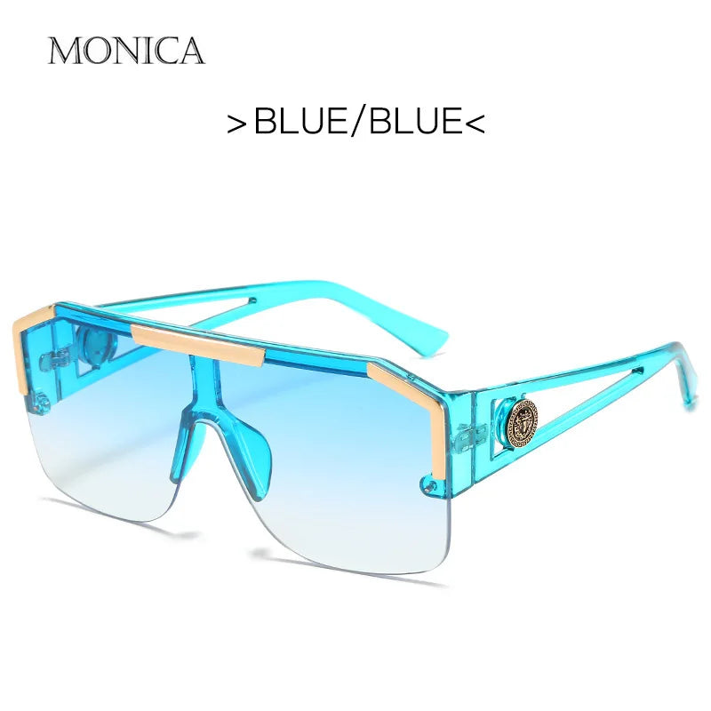 Luxury Oversized Men Sunglasses Brand Designer Sun Glasses For Women Fashion Gradient Square Shades
