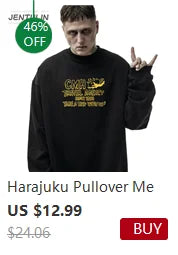 Punk Lyrical Print Clothing Oversized Hip Hop Pullover Streetwear Men's Hoodies Harajuku Fashion Tops Goth Hooded Sweatshirt Y2K