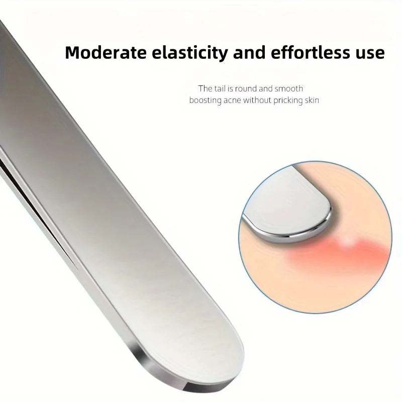 Fine Tip Stainless Steel Acne Clip, Acne Removal Tweezers, Facial Blackhead Extraction Facial Cleansing Skin Care Tools