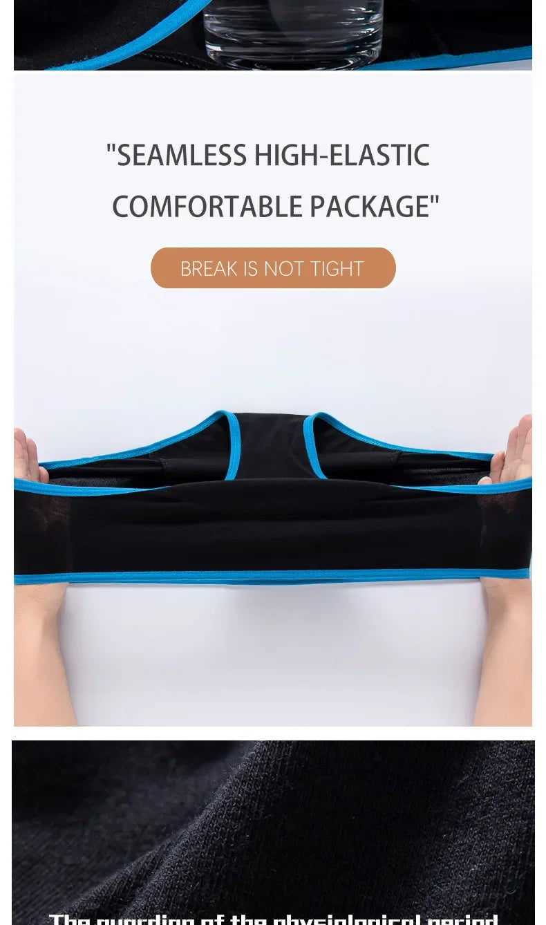 Women Menstrual Panties Leak Proof Briefs Solid Plus Size Cotton Panties Lingerie Absorbency Comfortable Physiological Underwear
