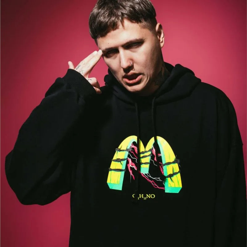 Fashion Pullover Men's Hoodies Vintage Graphic Hip Hop Graphic Goth Hooded Sweatshirt Oversized Women Clothes Y2k Aesthetic Tops