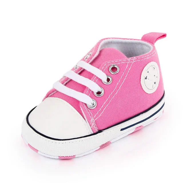New Baby Canvas Sneaker For Newborn Sport Shoes For Baby Boys Girls Infant Toddler Soft Bottom Anti-slip First Walkers 0-18 M