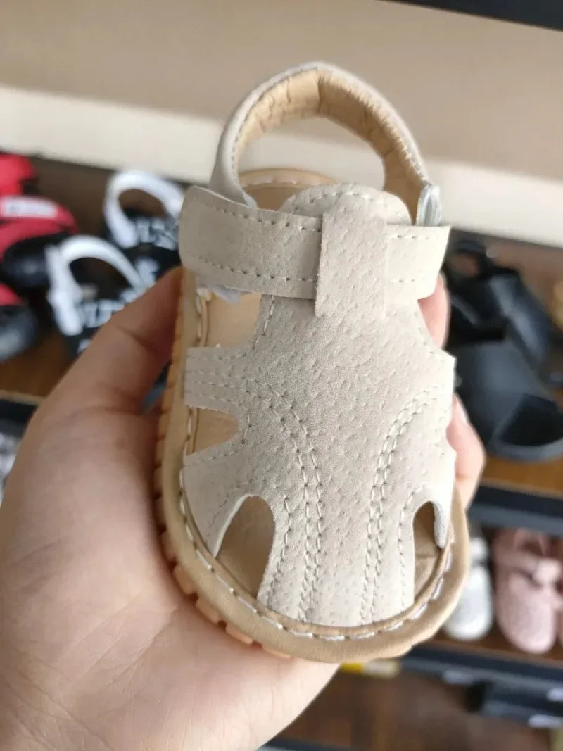 New Baby Shoes First Shoes Newborn Boy Girl First Walkers Indoor Non-slip Baby Sandals Rubber Sole Summer Beach Infant Sandal